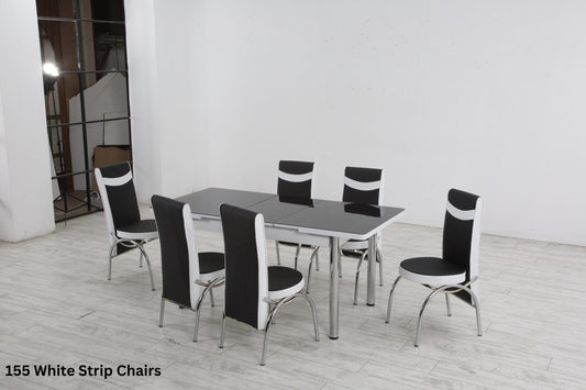 White Strip Chairs