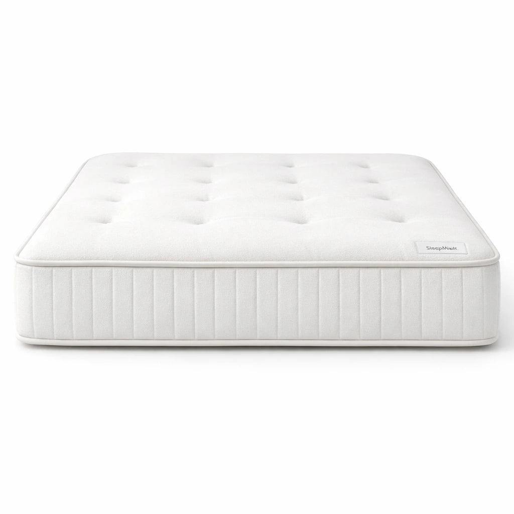 White mattress on a white background