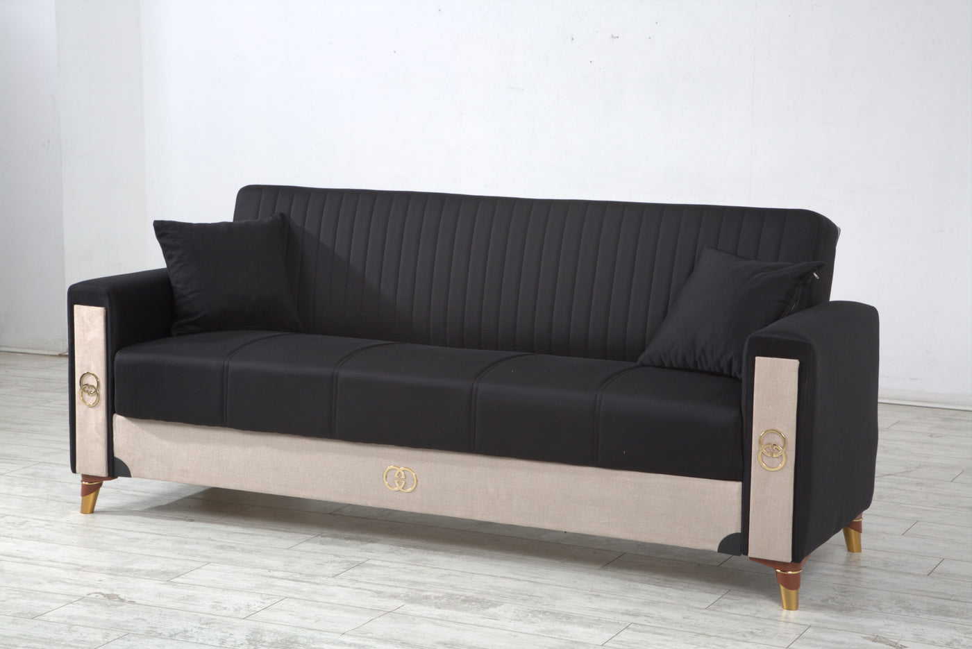 3 seater sofa black gucci