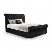 Premium Sleigh  Beds with Metal Legs, Luxury Stitching & With Spring Mattress