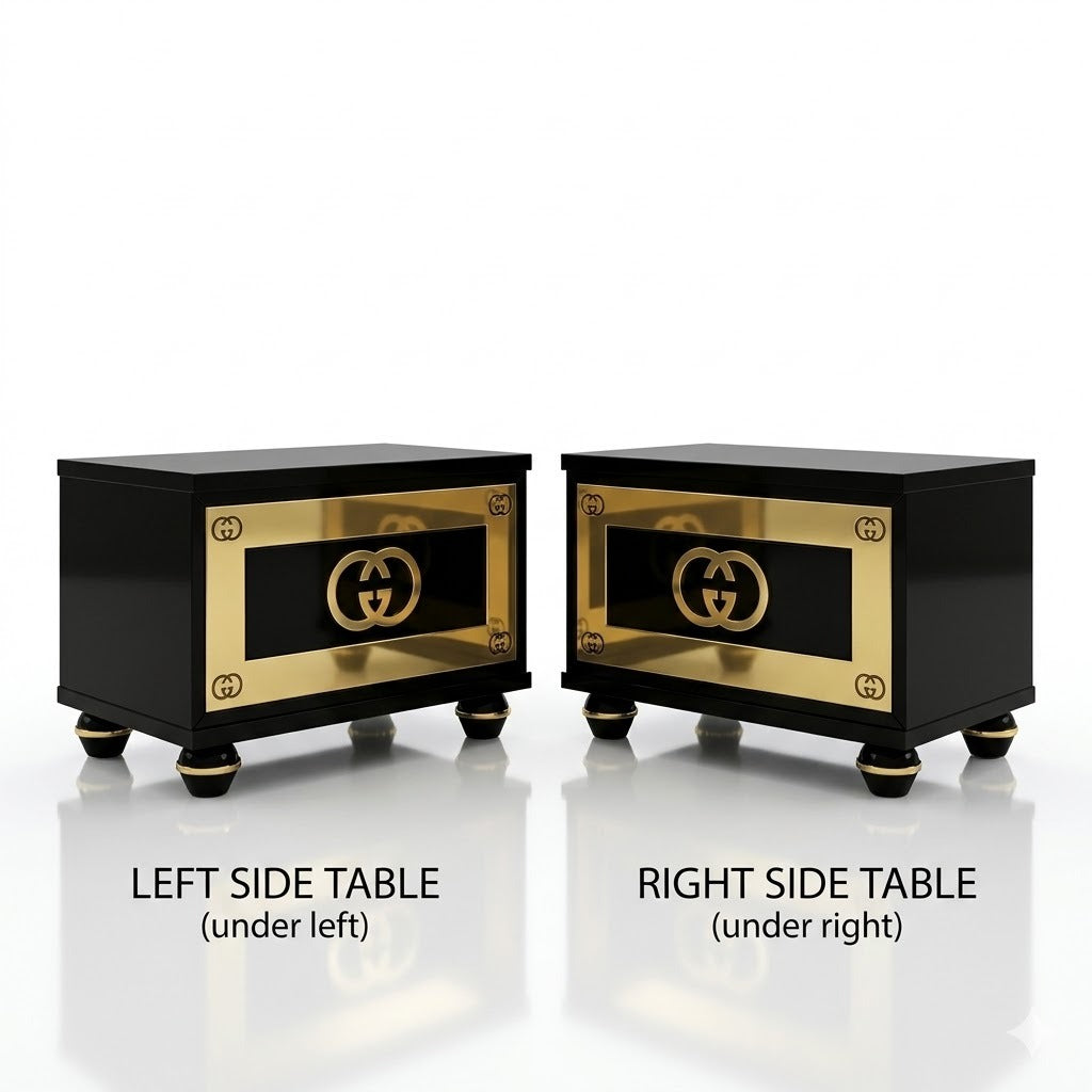 The Royale 5-Piece LV/Gucci Bedroom Suite: Premium Bedroom Furniture Collection