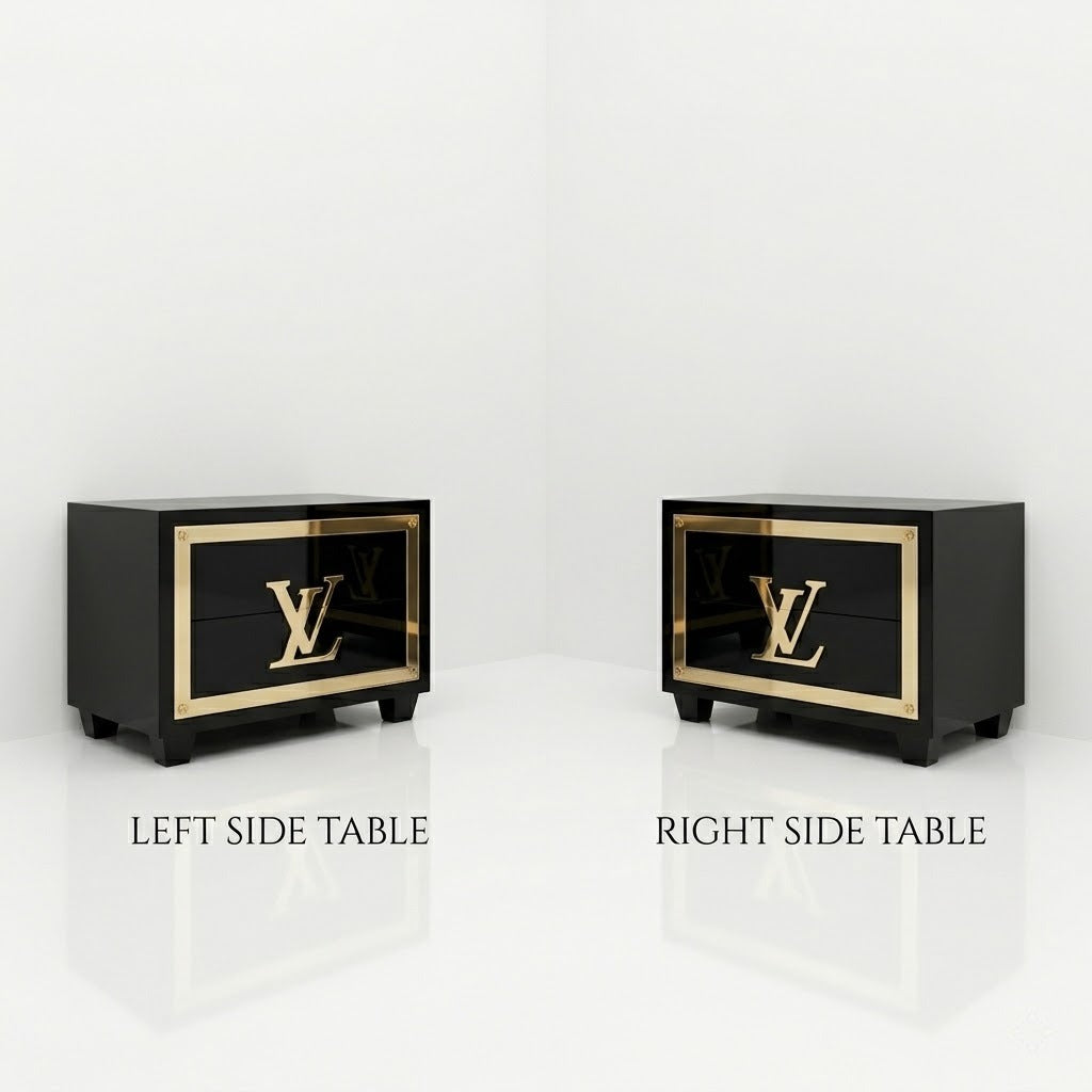 The Royale 5-Piece LV/Gucci Bedroom Suite: Premium Bedroom Furniture Collection