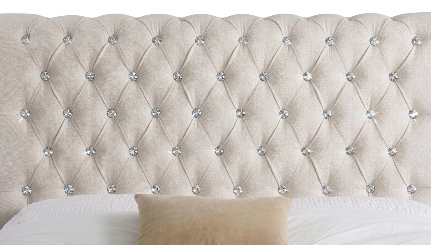 Premium Sleigh  Beds with Metal Legs, Luxury Stitching & With Spring Mattress