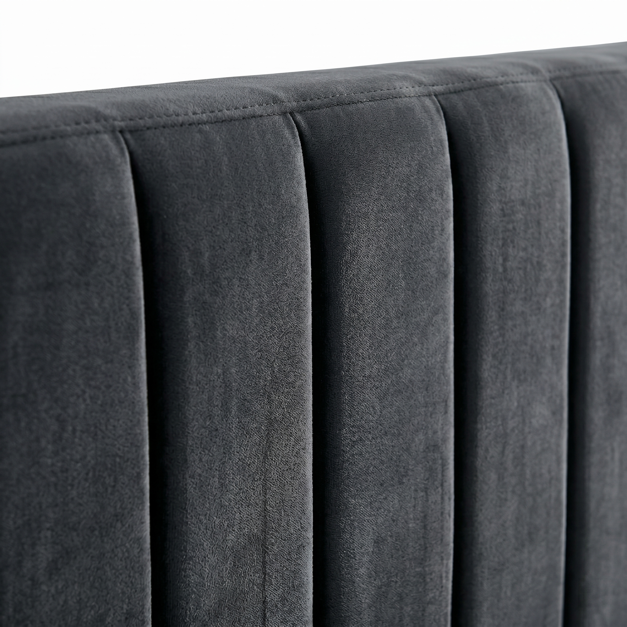 Luxury Panel-Line Velvet Storage Bed with mattress and  Steel Legs