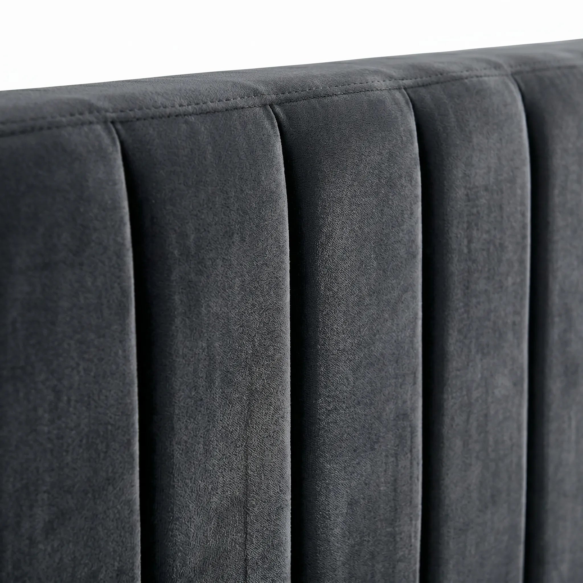 Premium Velvet Gas-Lift Storage Bed with Steel Legs & Upholstered Headboard