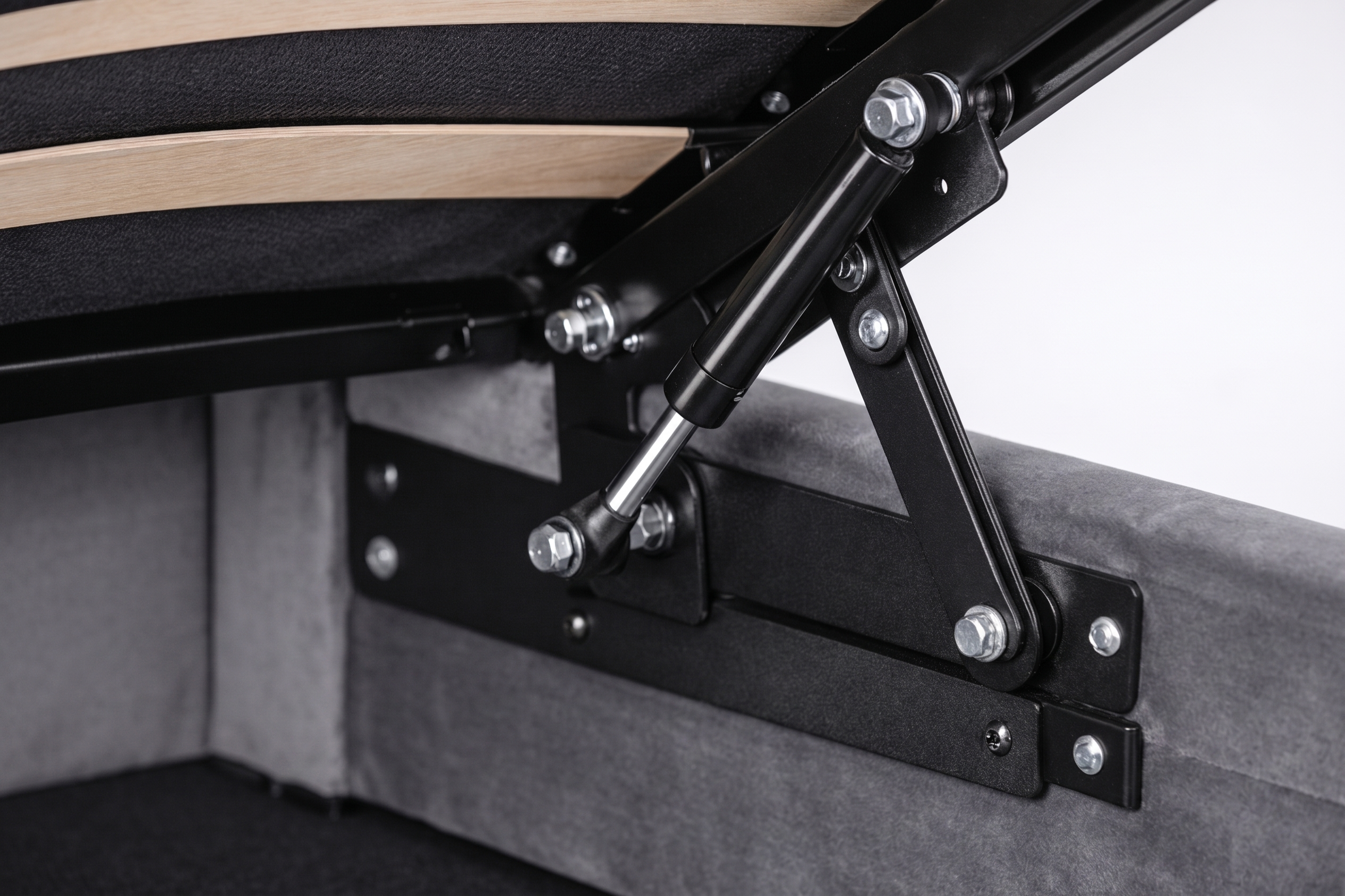Premium Sleigh  Beds with Metal Legs, Luxury Stitching & With Spring Mattress