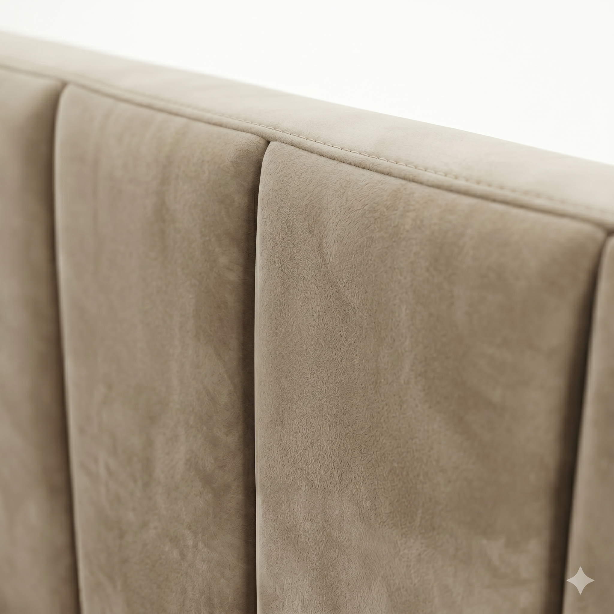 Luxury Panel-Line Velvet Storage Bed with mattress and  Steel Legs