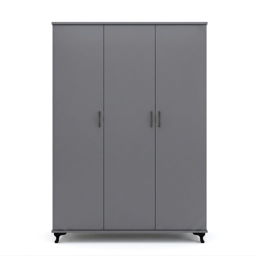 Black Three Door Wardrobe – Modern Spacious Bedroom Storage at NewLookHome