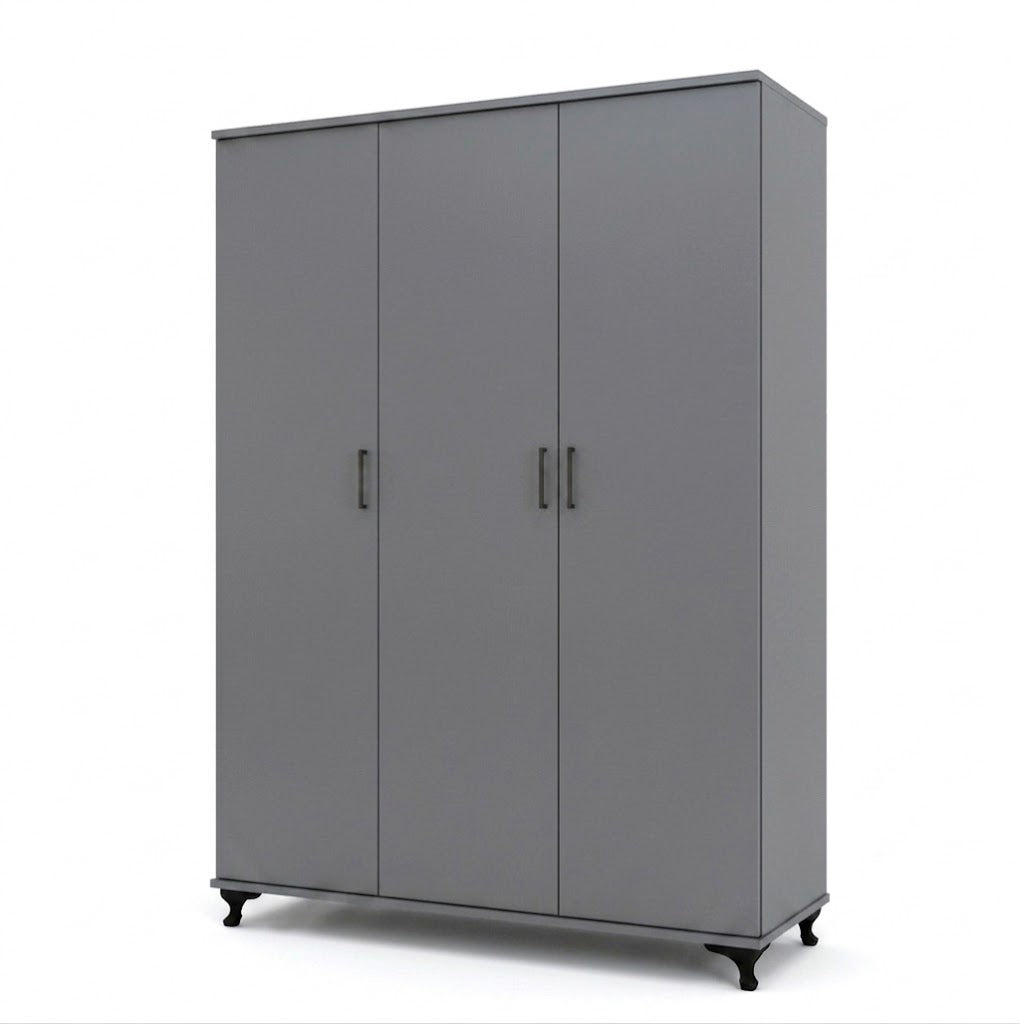 Black Three Door Wardrobe – Modern Spacious Bedroom Storage at NewLookHome