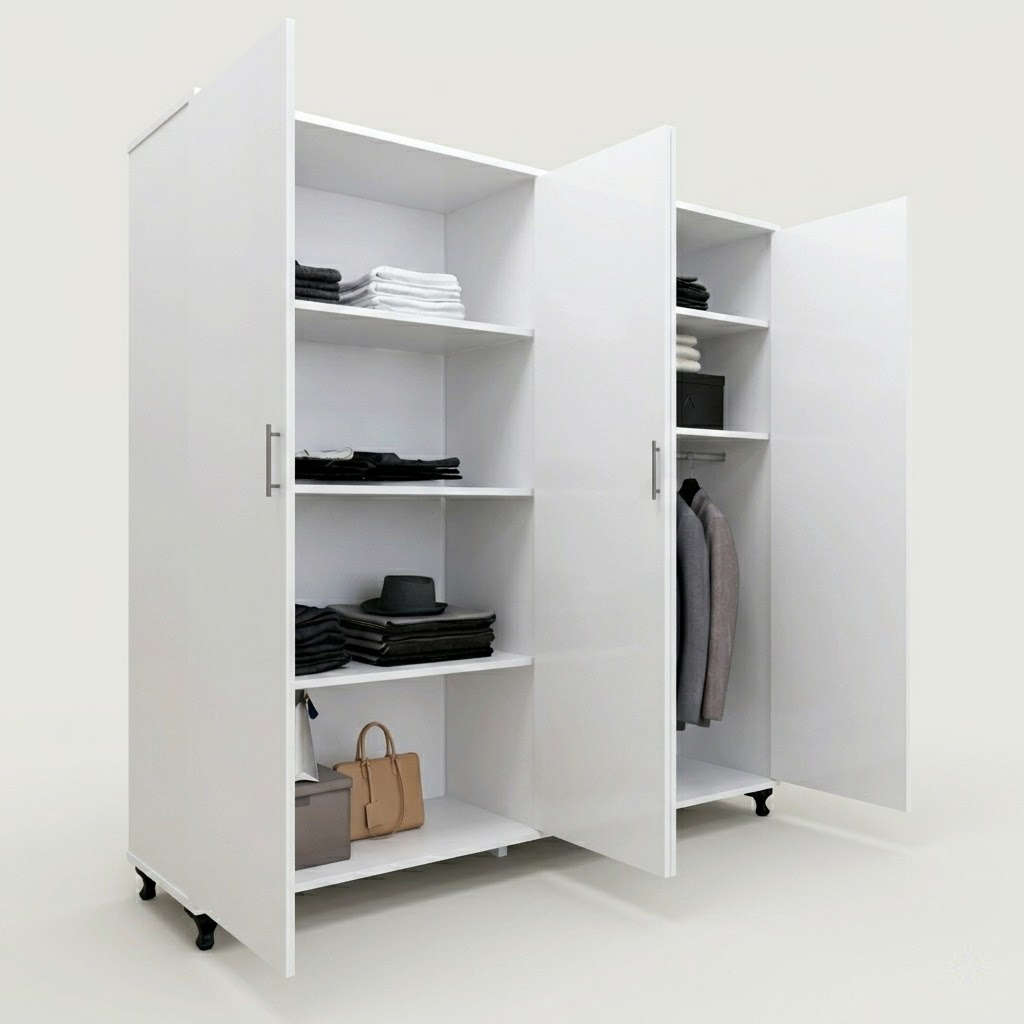 Luxury Four-Sided Walk-In Wardrobe with Premium Storage Space