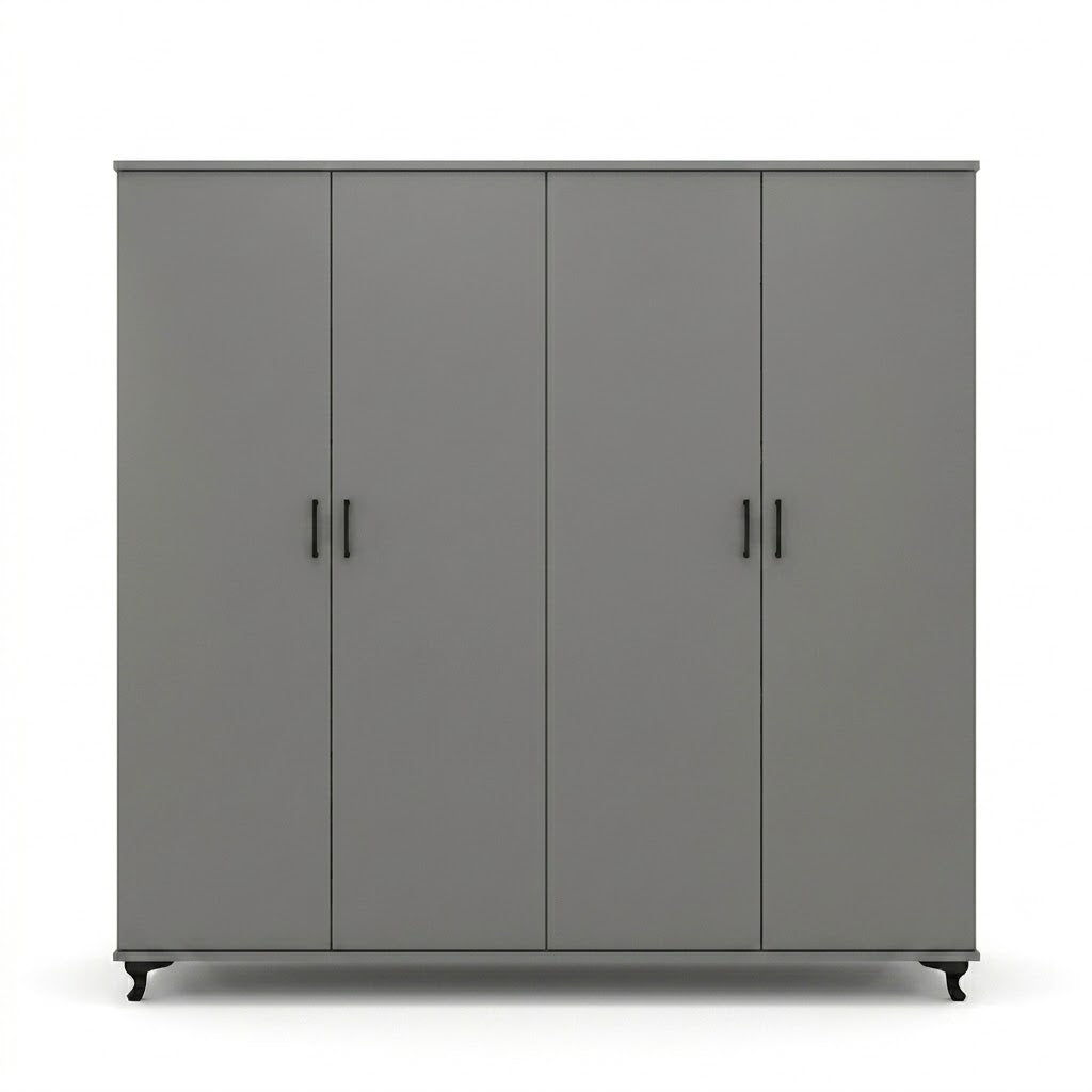 Luxury Four-Sided Walk-In Wardrobe with Premium Storage Space