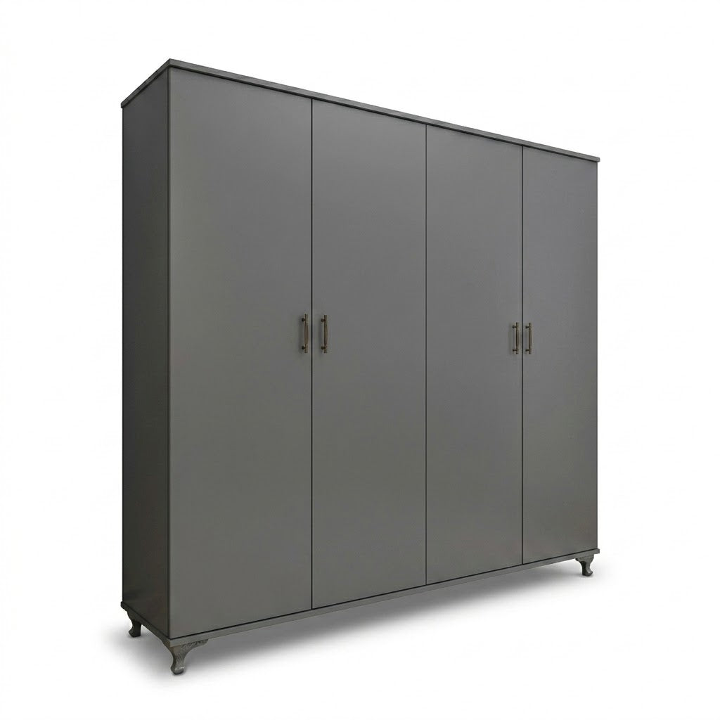 Luxury Four-Sided Walk-In Wardrobe with Premium Storage Space