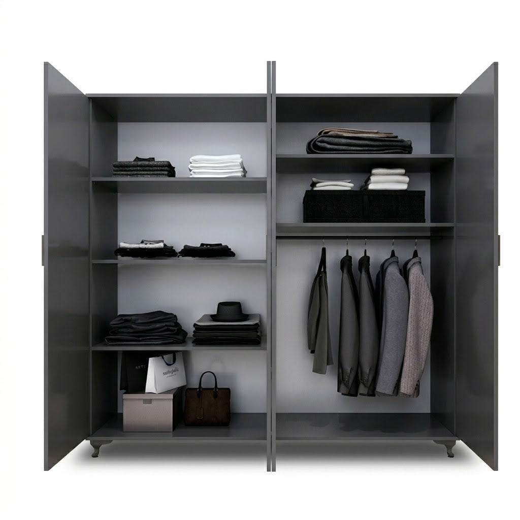 Luxury Four-Sided Walk-In Wardrobe with Premium Storage Space